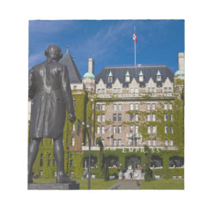Bloc-note Hôtel Empress et statue du capitaine James Cook,