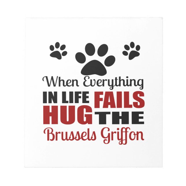 Bloc-note Hug The Brussels Griffon Dog (Devant)