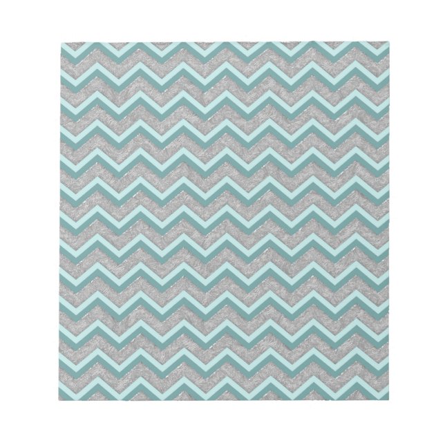 Bloc-note Huile d'argent et ZigZag Turquoise (Devant)