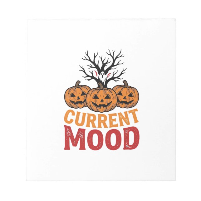 Bloc-note Humeur actuelle Halloween Citrouille Conception de (Devant)