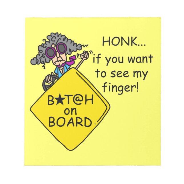 Bloc-note Humour de rage de route (Devant)