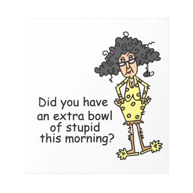 Bloc-note Humour de stupidité (Devant)