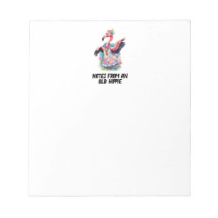 Bloc-note Humour d'Flamant rose de teinture Hippie Retro