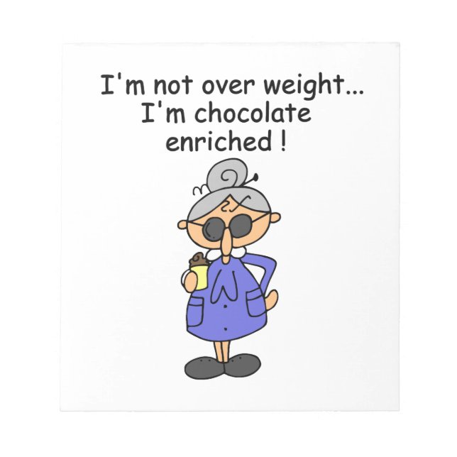 Bloc-note Humour enrichi par chocolat (Devant)