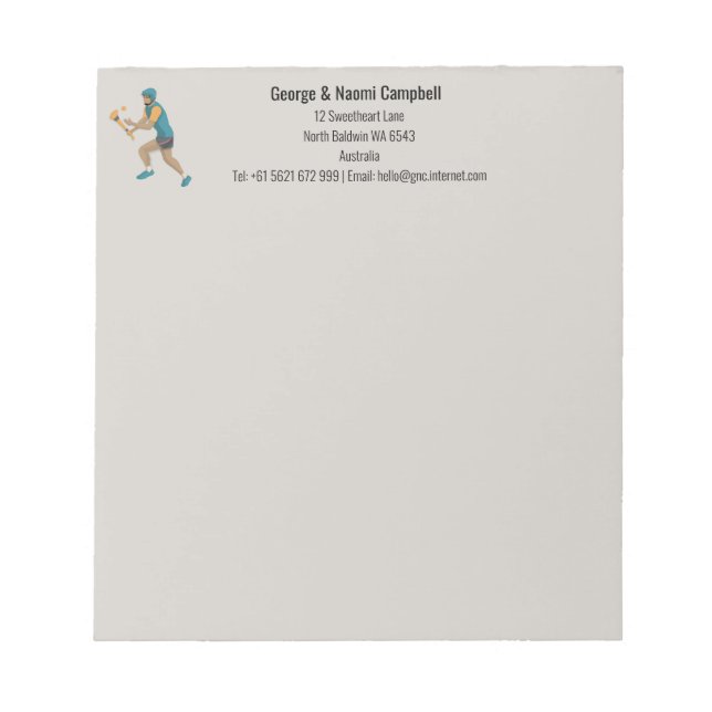 Bloc-note Hurler (Devant)