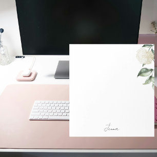 Bloc-note Hydrangea aquarelle personnalisée
