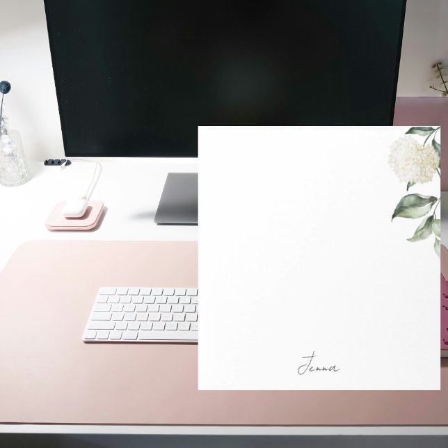Bloc-note Hydrangea aquarelle personnalisée (Créateur téléchargé)