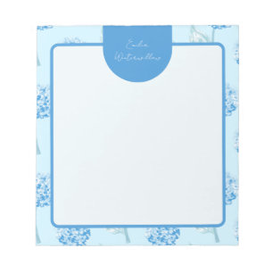 Bloc-note Hydrangea Personnalisable de Style Grandmillennial