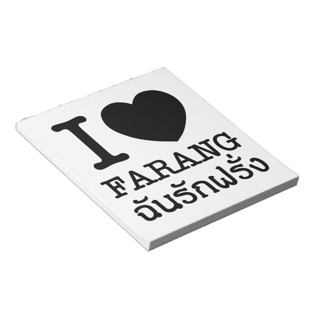 Bloc-note I Black Heart (Amour) Farang (Incliné)