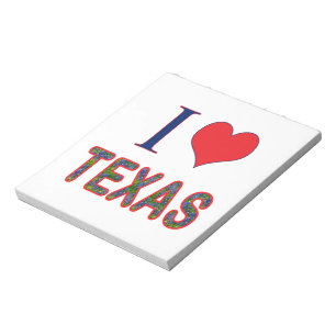 Bloc-note I (Coeur) Love Texas Bluebonnet