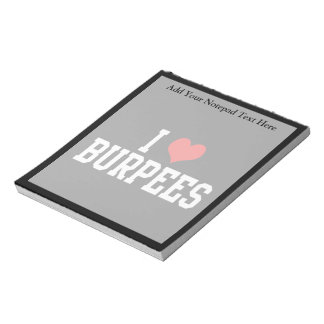 Bloc-note I Love Burpees, Fitness