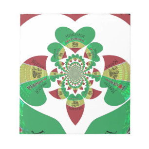Bloc-note I Love Ethiopia Kaleidoscope - Heartfeel Rasta Art