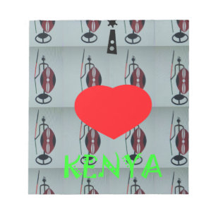 Bloc-note I Love Kenya Art Print
