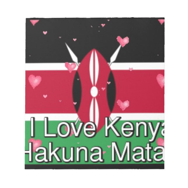Bloc-note I Love ! Kenya Hakuna Matata (Devant)