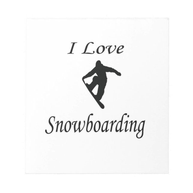Bloc-note I Love Snowboard (Devant)