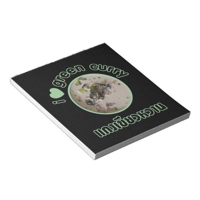 Bloc-note I Love Thai Green Curry ... Thaïlande (Incliné)