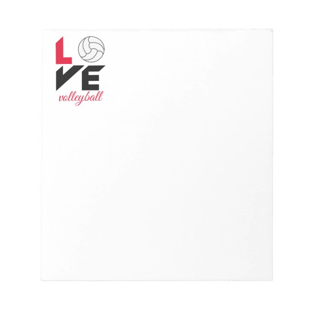 Bloc-note I Love volleyball (Devant)