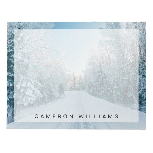 Bloc-note Ice & Snow | Frozen Winter Road Russia, Siberia (Devant)