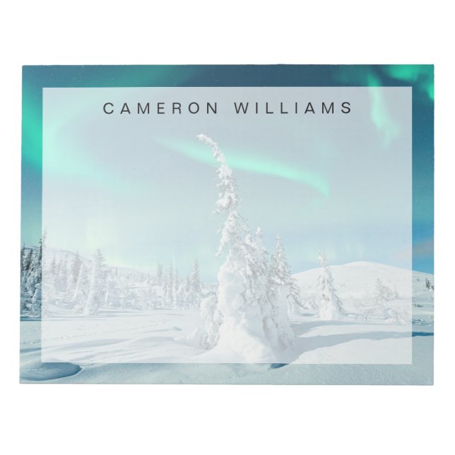 Bloc-note Ice & Snow | Northern Lights, Lapland, Finland (Devant)