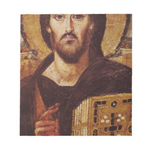 Bloc-note Icône de chrétien de Pantocrator de Jésus-Chris