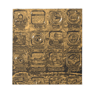 Bloc-note Icônes de téléphone portable Gold