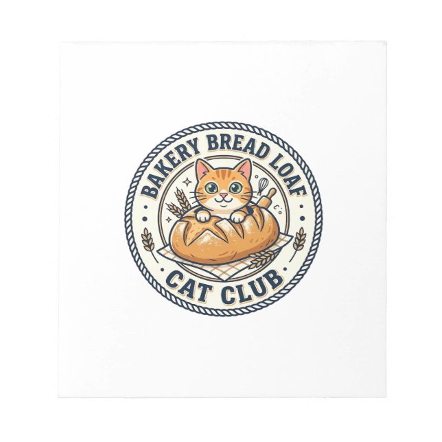 Bloc-note Idée Cadeau Boulangerie Pain Chat Chat Maman - Bou (Devant)