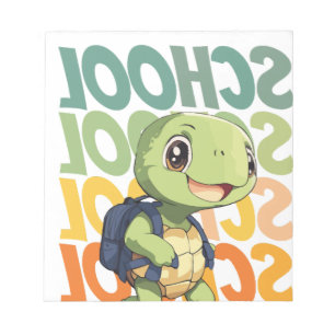 Bloc-note idée cadeau jolie petite tortue pour la rentrée sc
