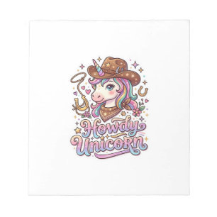 Bloc-note Idée cadeau licorne Howdy licorne Autocollant et T