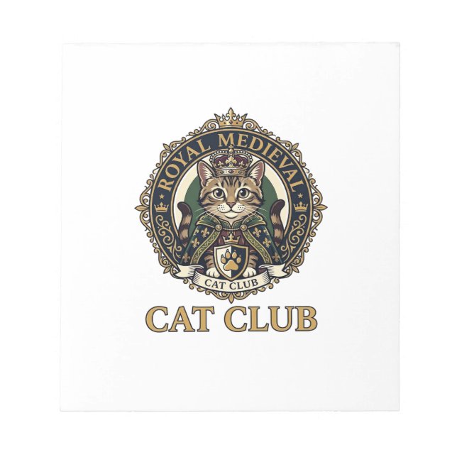 Bloc-note Idée cadeau Royal Medieval Cat Cat Dad - Royal Med (Devant)