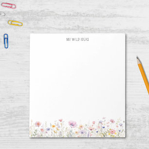 Bloc-note Idées Folles Florales De Fleurs Sauvages Aquarelle