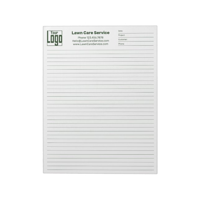 Bloc-note Identifiant de projet de règle du collège du logo  (Tourné)