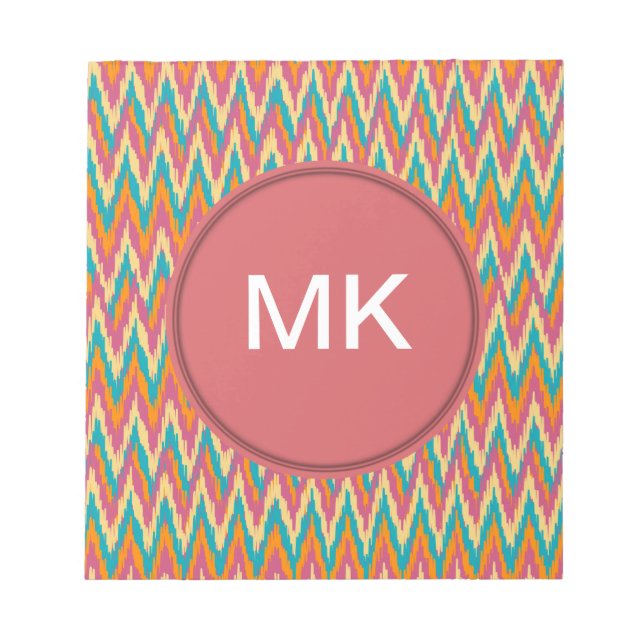 Bloc-note iKat Zigzag Design Couleurs d'épices (Devant)