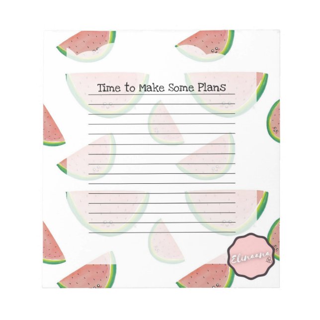 Bloc-note Il est temps de faire quelques plans, Watermelon p (Devant)