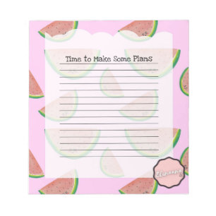 Bloc-note Il est temps de faire quelques plans, Watermelon p