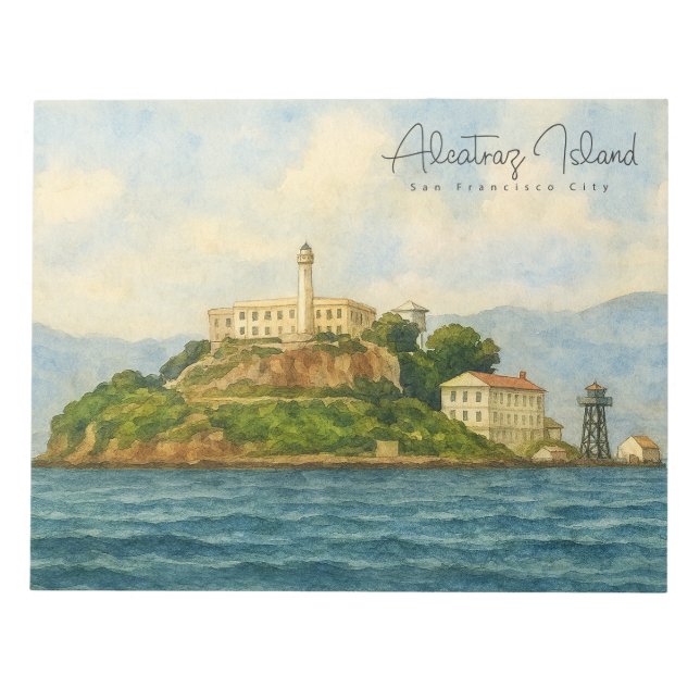 Bloc-note Île d'Alcatraz – Site touristique de San Francisco (Devant)