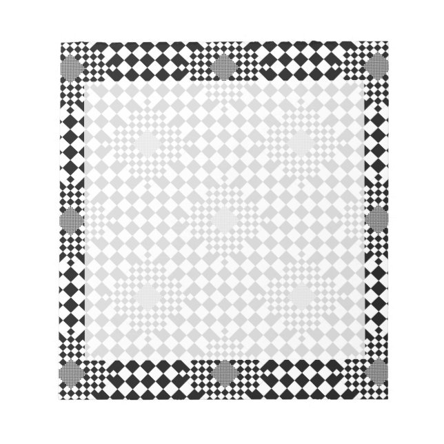 Bloc-note Illusion À damiers par Kenneth Yoncich (Devant)