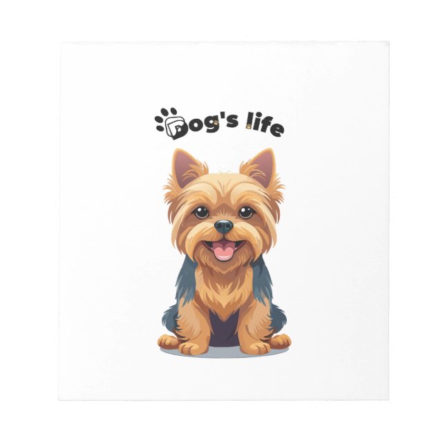Bloc-note Illustration amusante de Yorkshire Terrier dans la (Devant)