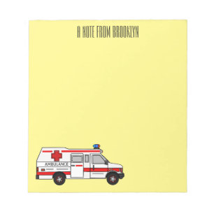 Bloc-note Illustration d'ambulance