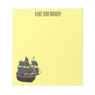 Bloc-note Illustration de bateau pirate