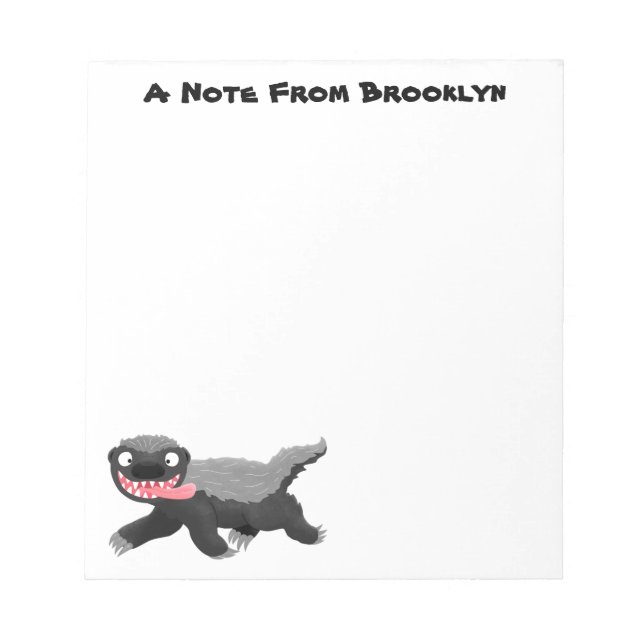 Bloc-note Illustration de blaireau au miel affamé (Devant)