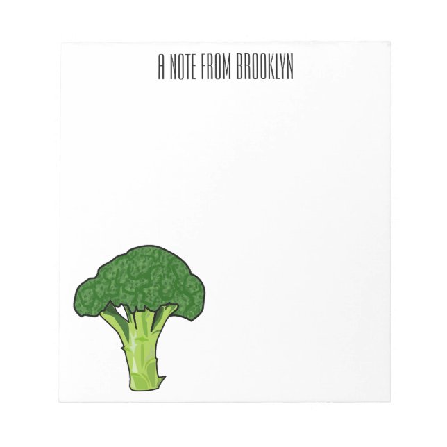 Bloc-note Illustration de Broccoli (Devant)