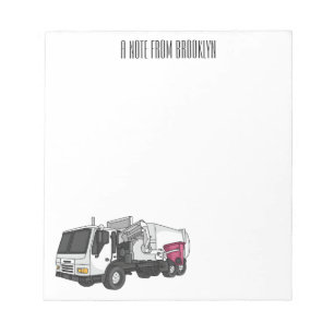 Bloc-note Illustration de camion à ordures