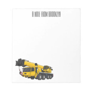 Bloc-note Illustration de camion de grue