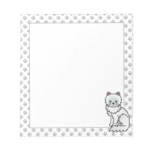 Bloc-note Illustration de chat de dessin animé mignon persan