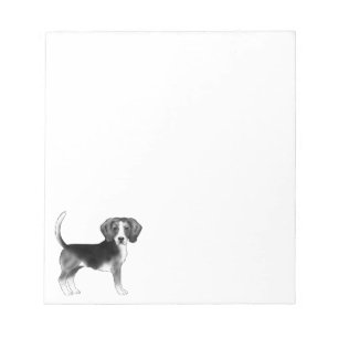 Bloc-note Illustration De Chien Beagle En Noir Et Blanc