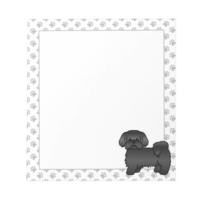 Bloc-note Illustration de chien de dessin animé mignon Shih  (Devant)