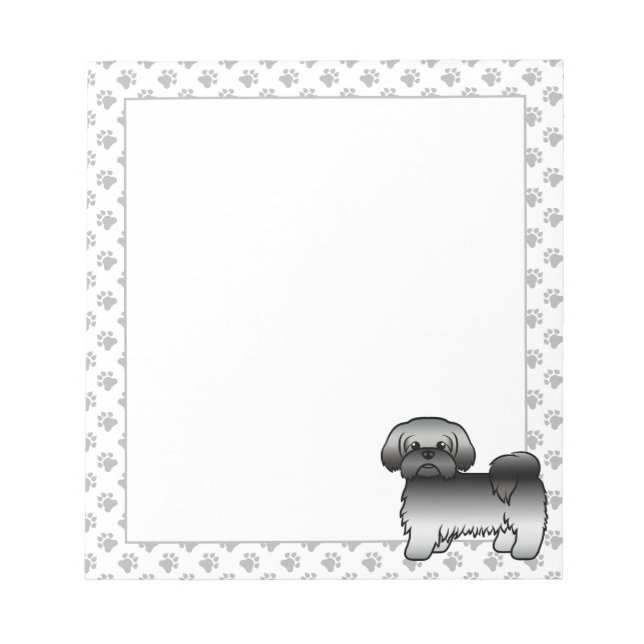 Bloc-note Illustration de chien de dessin animé mignon Shih  (Devant)