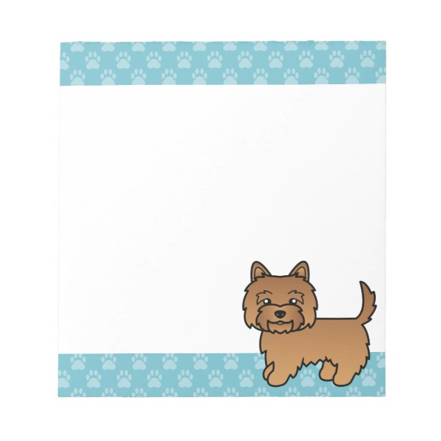 Bloc-note Illustration de chien de dessin animé mignon Terri (Devant)