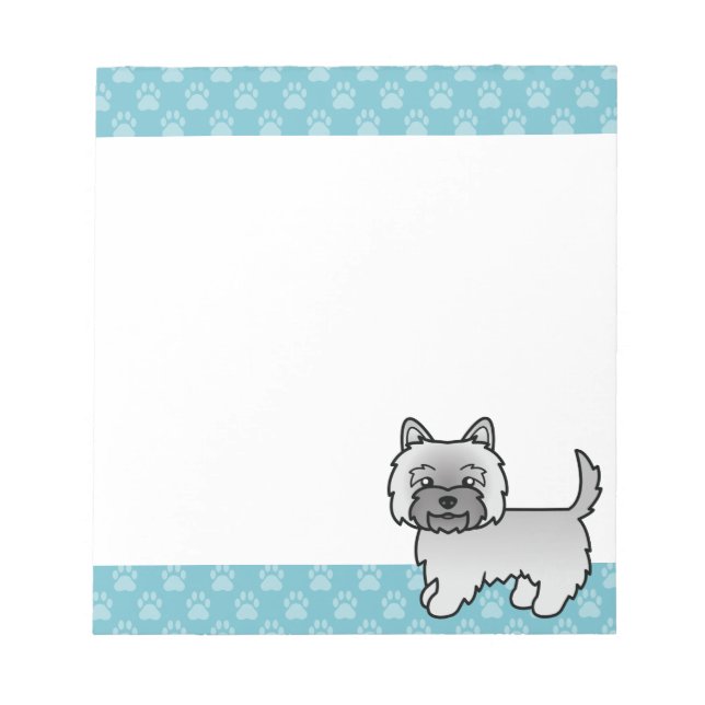 Bloc-note Illustration de chien de dessin animé mignon Terri (Devant)