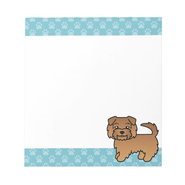 Bloc-note Illustration de chien de dessin animé Red Norfolk  (Devant)